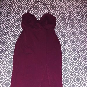 Fashion Nova Burgundy Dress